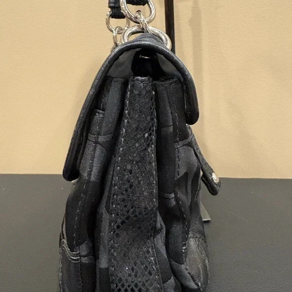 Coach Peyton Black Signature Satchel - Picture 3 of 9